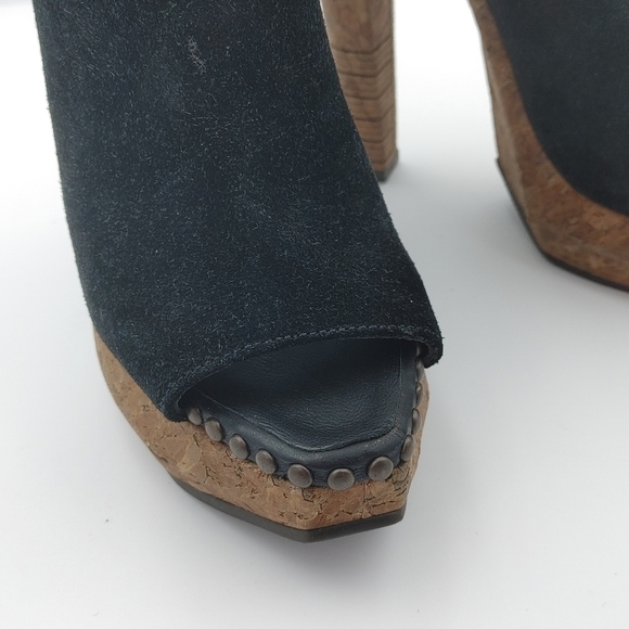 HERVE Leger suede & cork heels size 7 - Picture 4 of 14